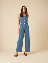 Blue Denim Aster Jumpsuit