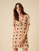 Petite Cream Polka Dot Dalia Mini Dress
