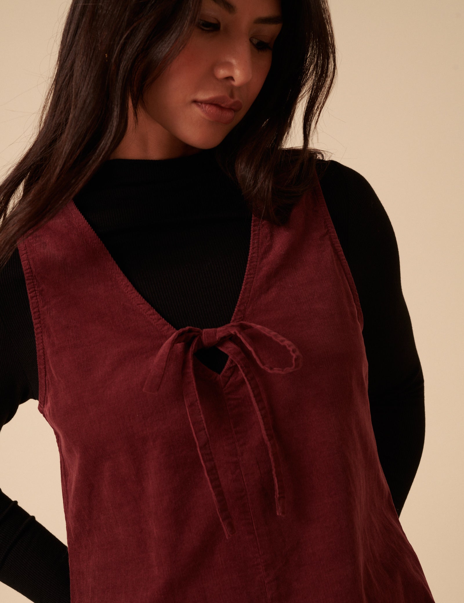 burgundy pinafore dress womens Burgundy Wool Pinafore Dress: Women Square Neck A-Line Retro Winter Handmade Dress, Xiaolizi 6559