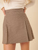 Brown Heritage Check Pleated Mini Skirt