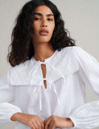 White Collar Detail Bridy Blouse