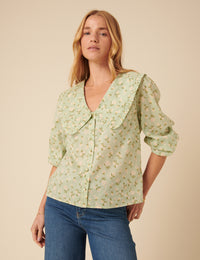 Green Floral Emmie Blouse