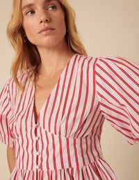 Pink And Red Striped Starlight Top