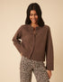 Brown Wool Saddle Lily Cardigan