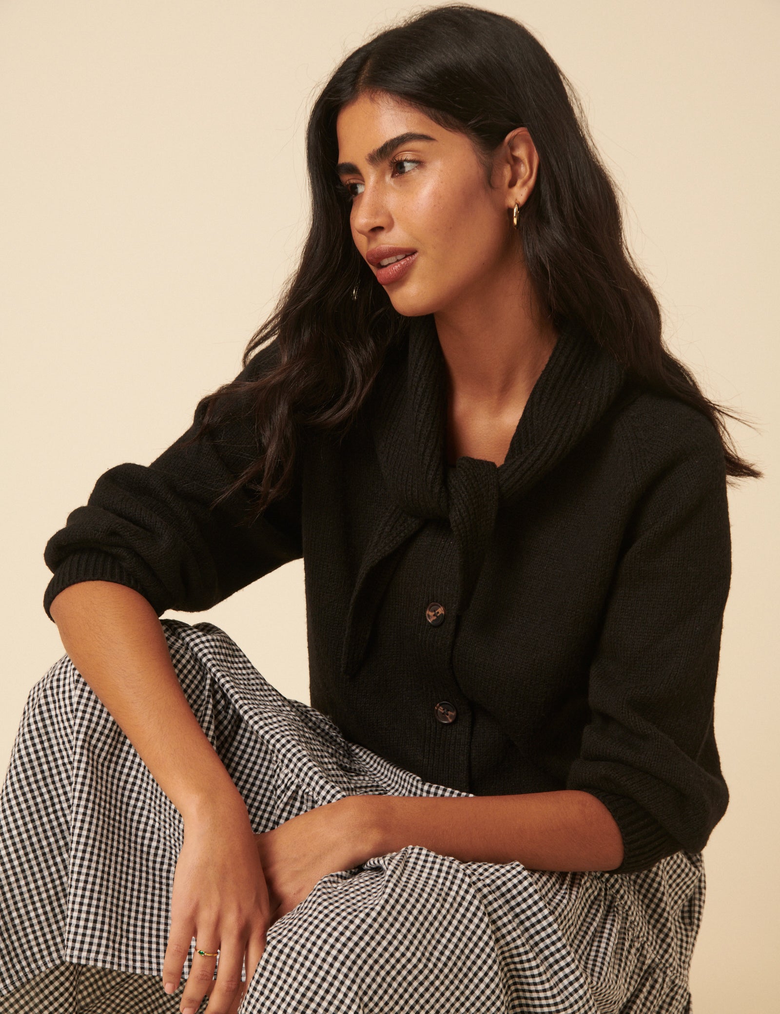 小物 NEXTRAVELER BLACK POCKER with DOWN SCARF Forget Wishing Knit Cardigan | Killstar