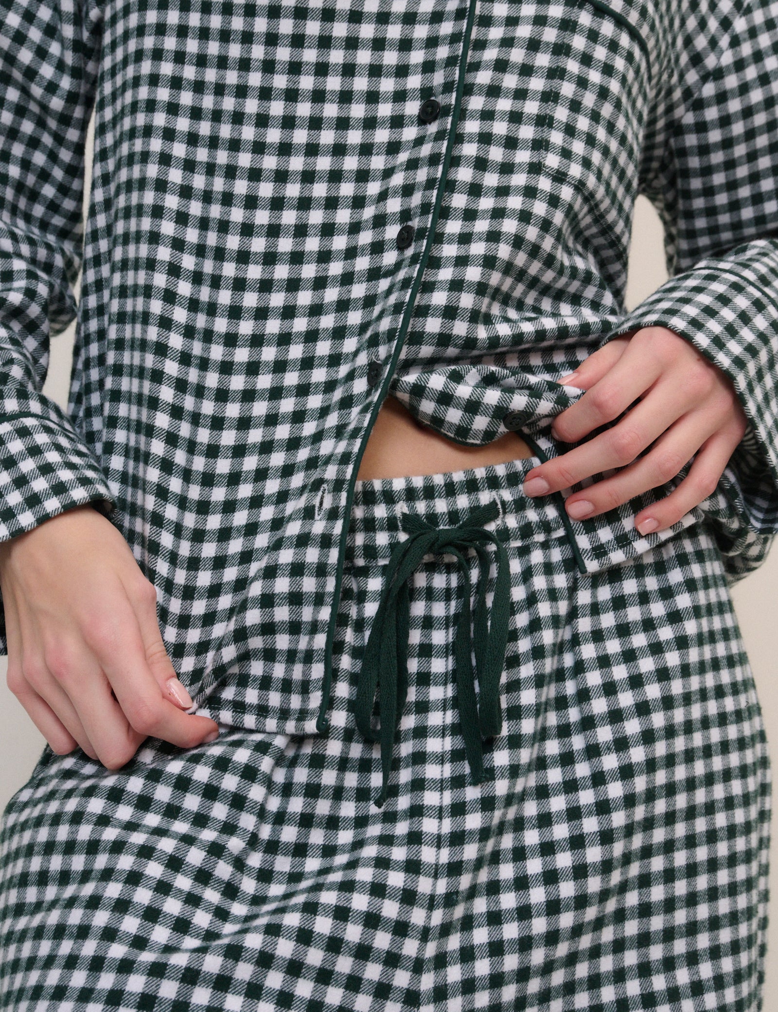 Forest Green Check Pyjama Trousers