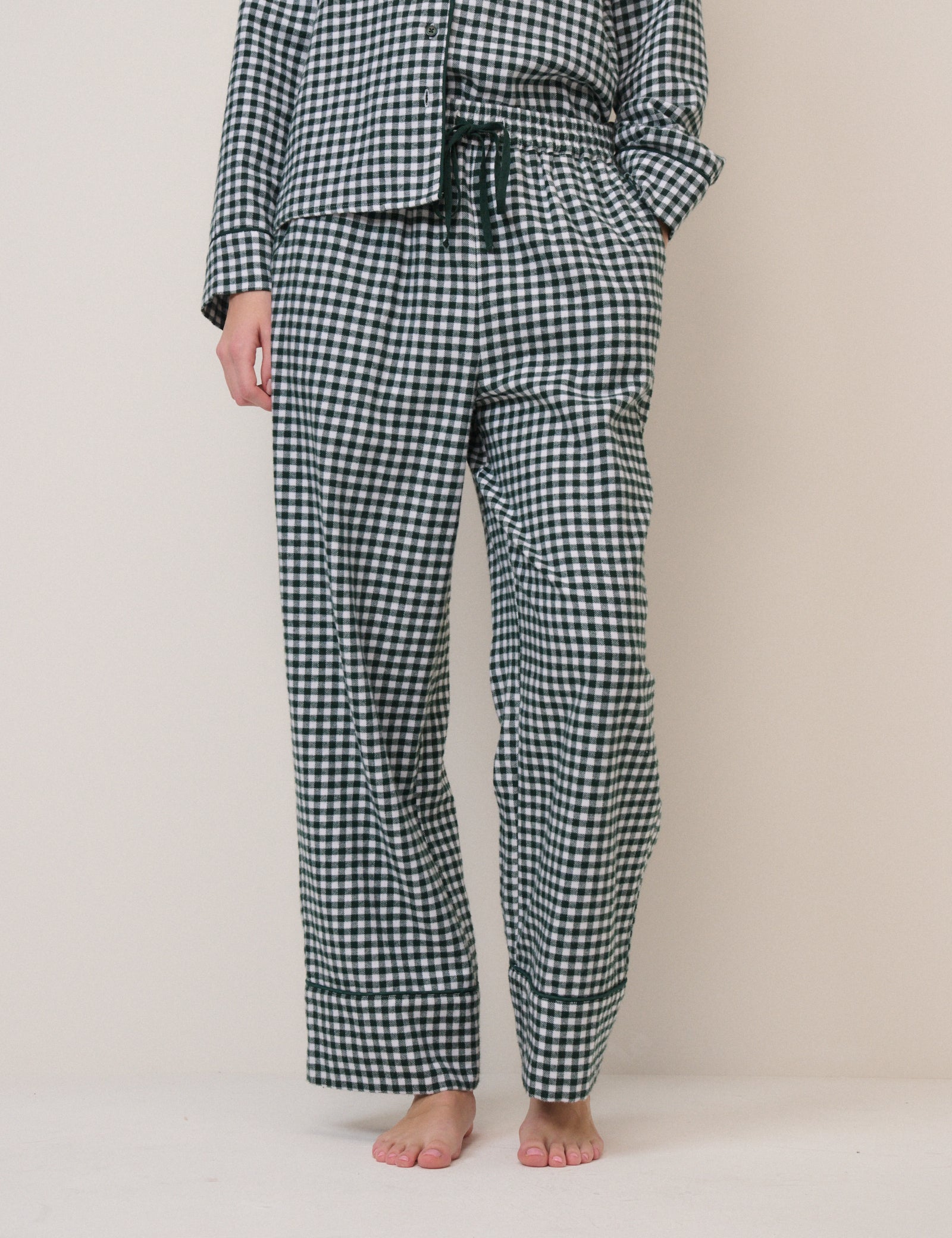 Forest Green Check Pyjama Trousers