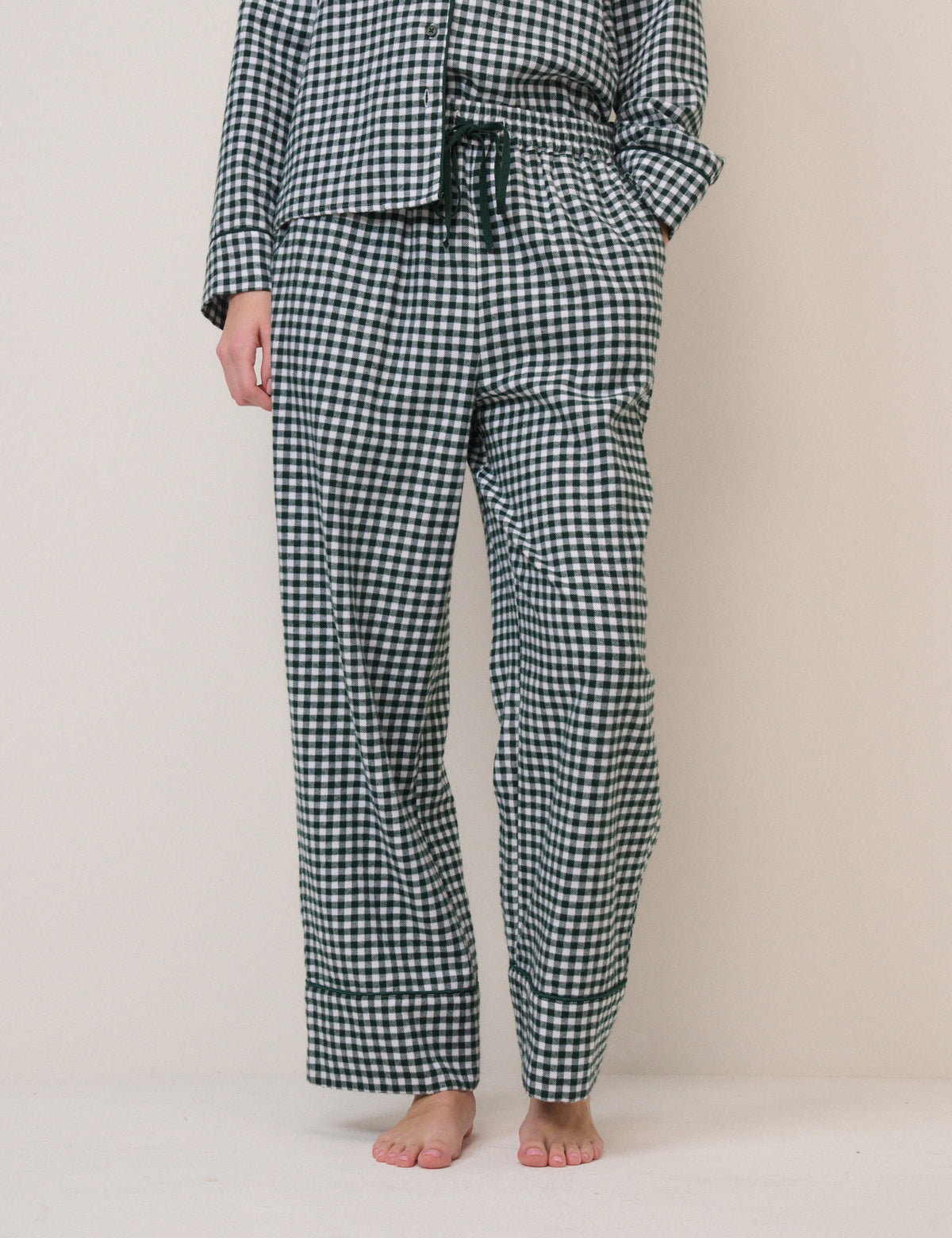 Forest Green Check Pyjama Trousers