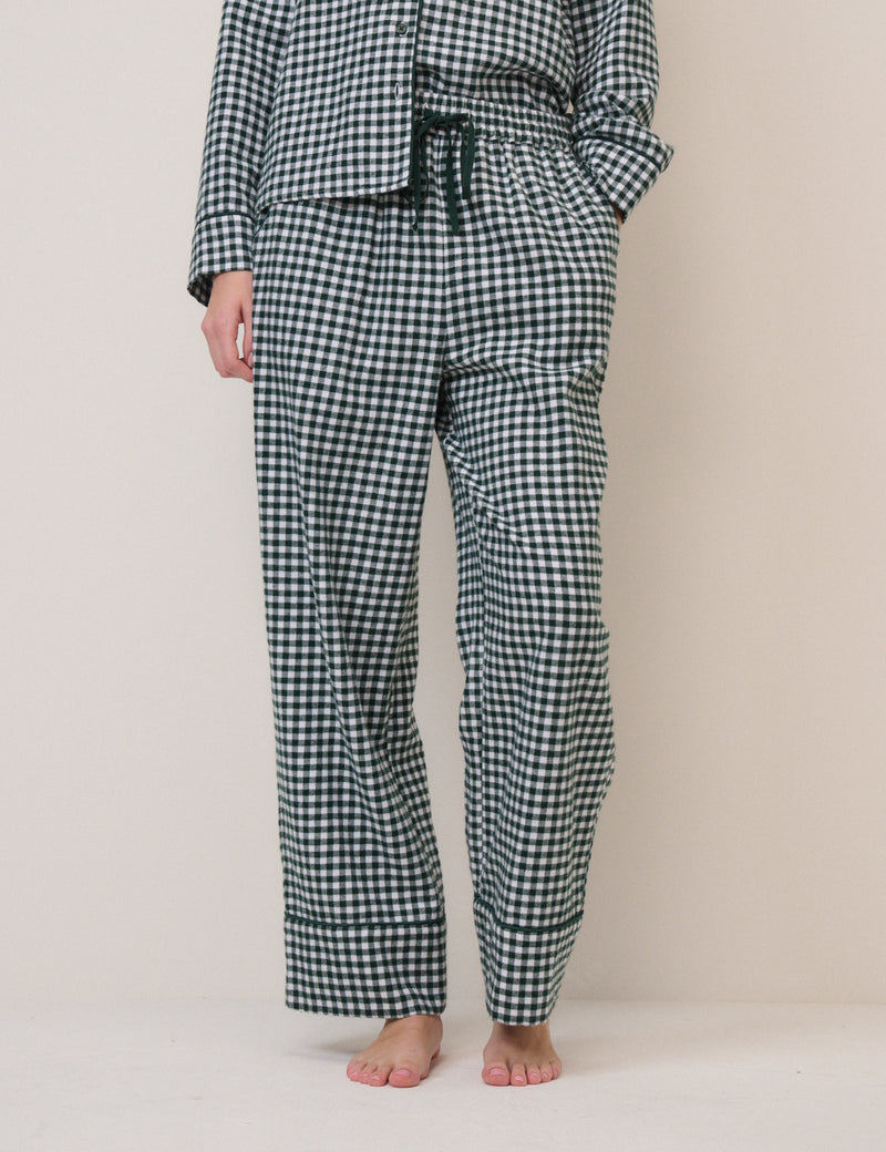 Forest Green Check Pyjama Trousers
