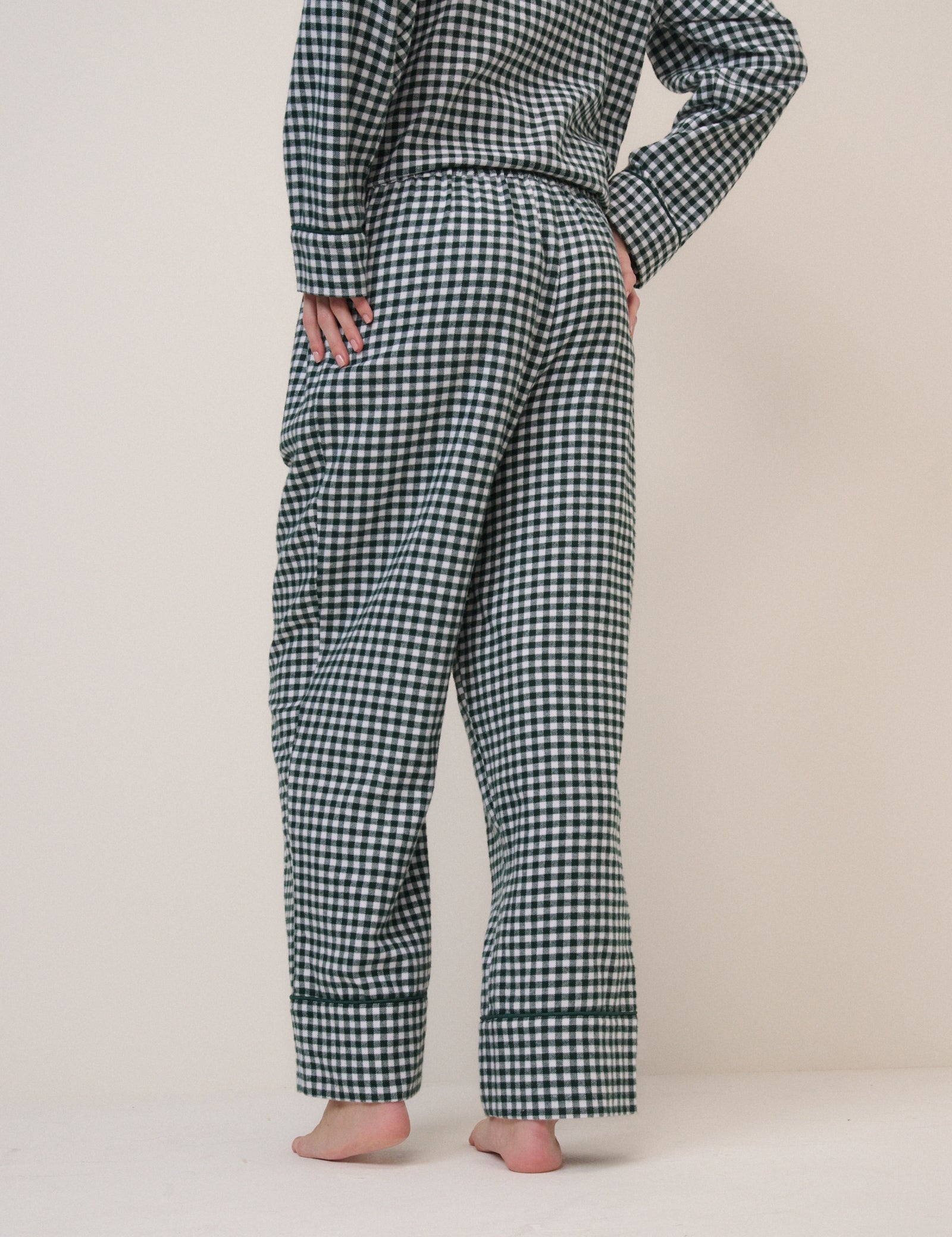 Forest Green Check Pyjama Trousers