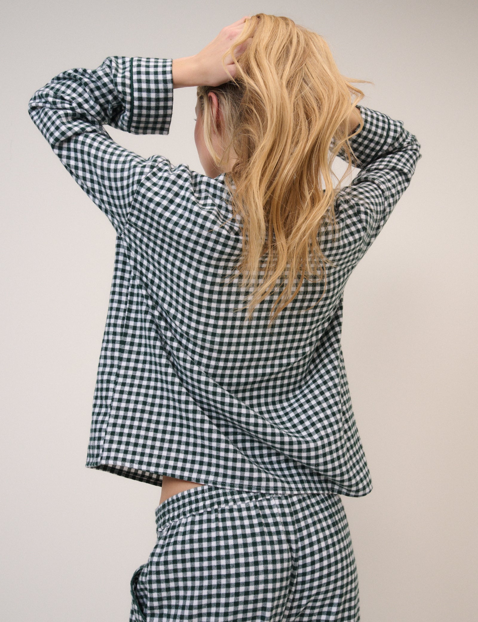 Forest Green Check Pyjama Top