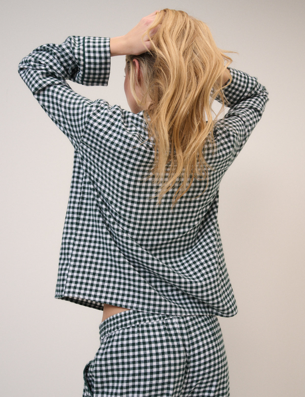 Forest Green Check Pyjama Top