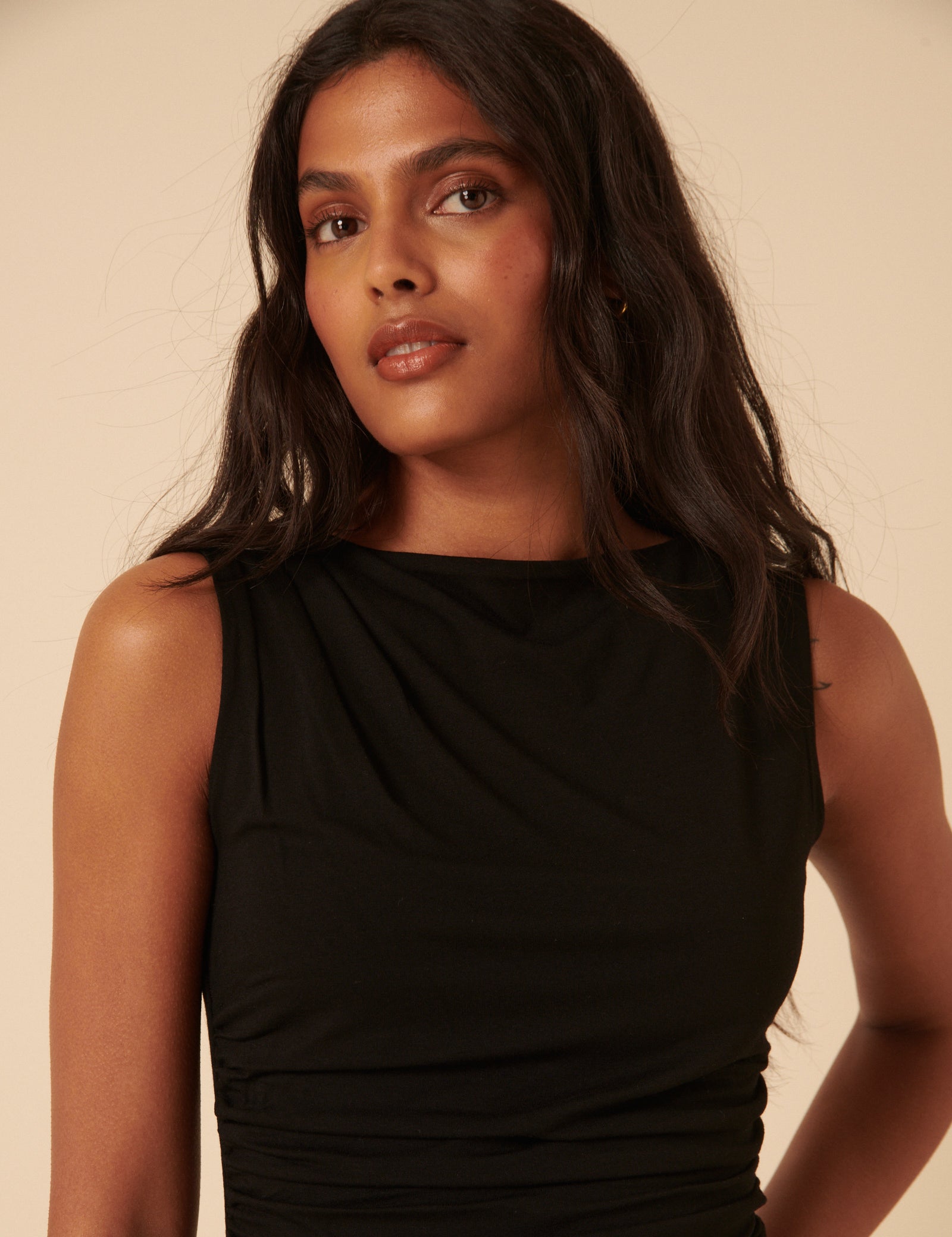 Black Ruched Top Black Ruched Top