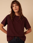 Burgundy Boxy Fit T-Shirt