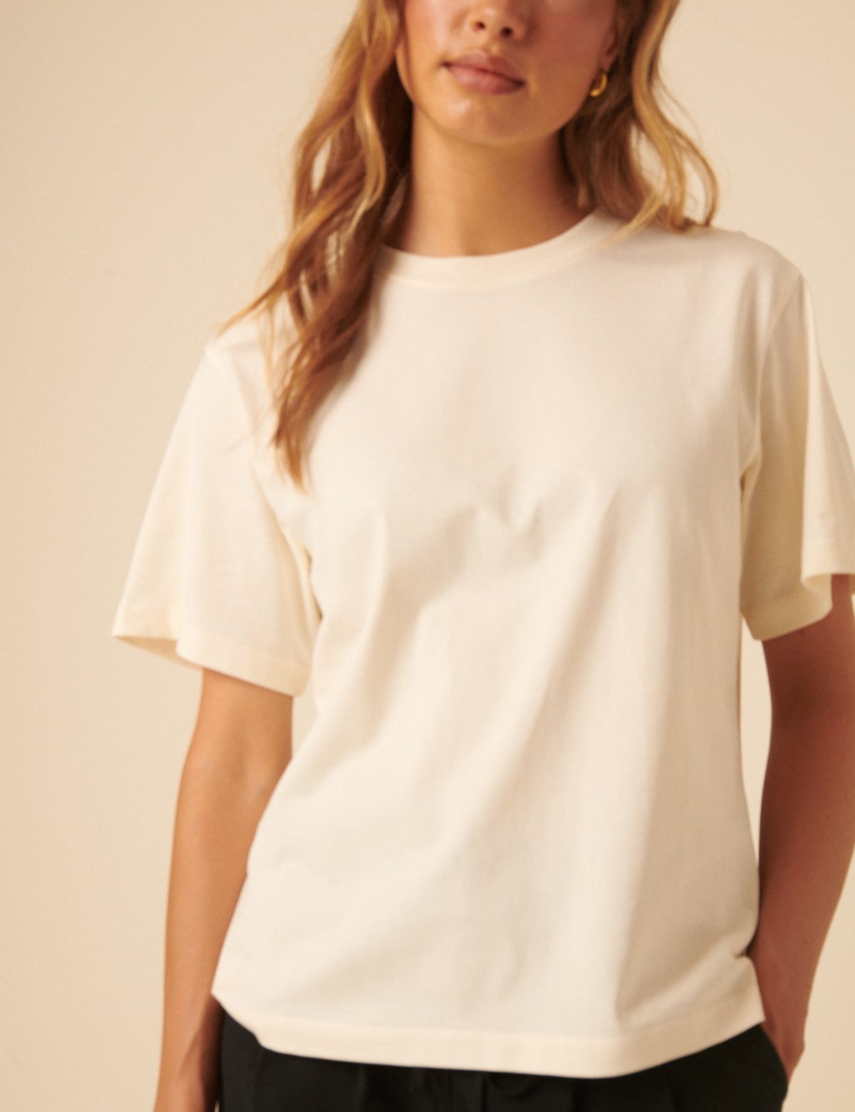 Ivory Boxy Fit T-Shirt