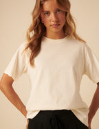 Ivory Boxy Fit T-Shirt