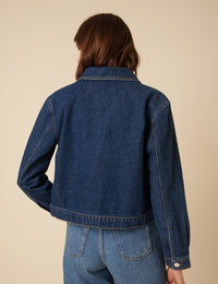 Blue Boxy Denim Jacket