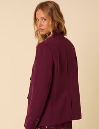 Deep Purple Double Breasted Tailored Blazer