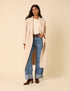 Cream Relaxed Brushed Coat