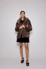 Brown Faux Fur Collared Jacket