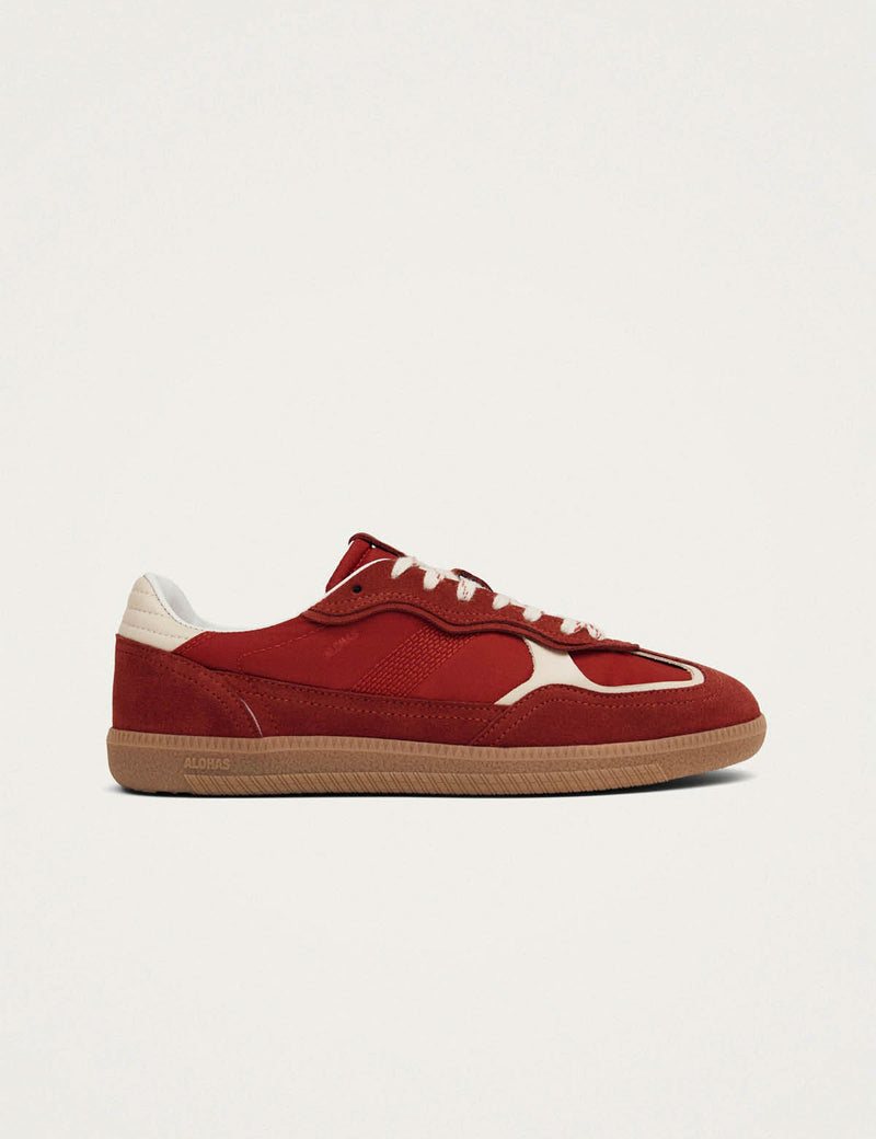 Alohas Rife Sheen Red Leather Sneakers