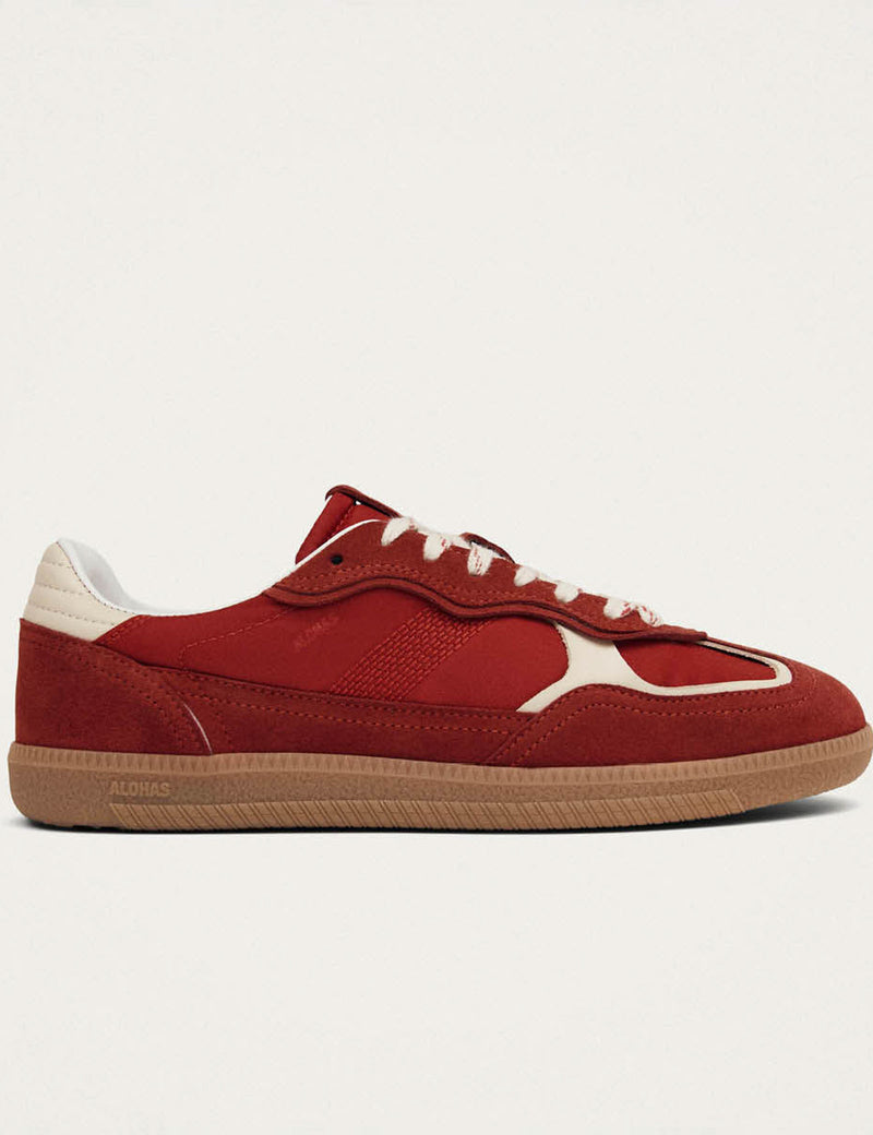 Alohas Rife Sheen Red Leather Sneakers