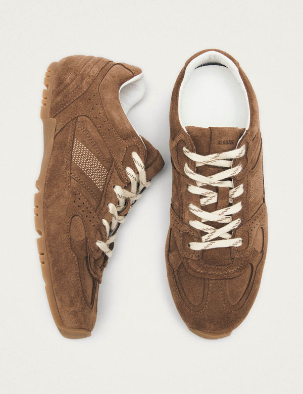 ALOHA Suede Brown Leather Sneakers