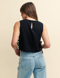 Black Tie Detail Top