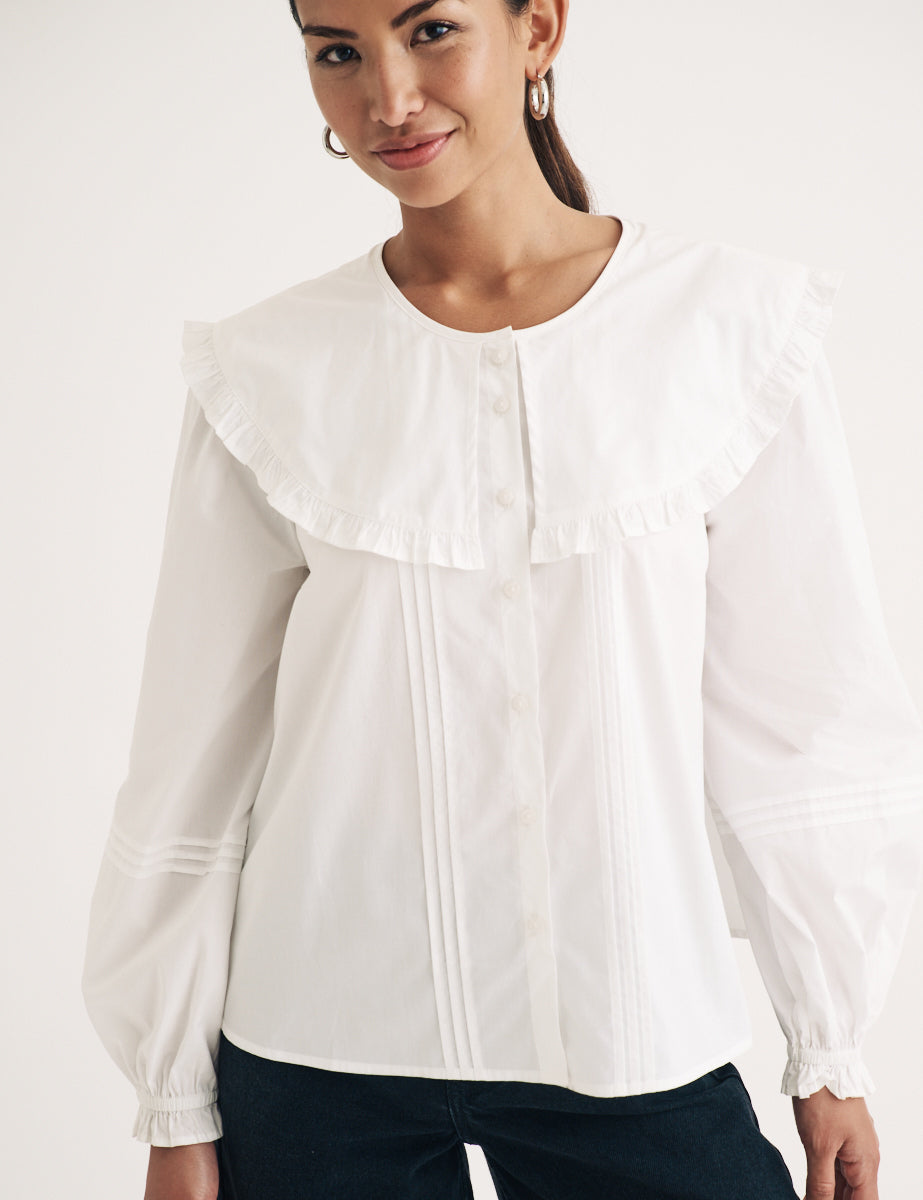 White Peter Pan Collar Blouse White peter pan collar blouse