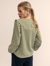 Green Long Sleeve Birdie Blouse