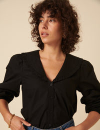 Black Long Sleeve Emmie Blouse