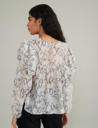 Snake Print Blouse