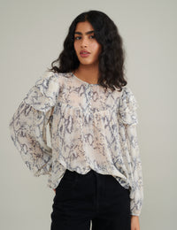 Snake Print Blouse