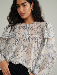 Snake Print Blouse