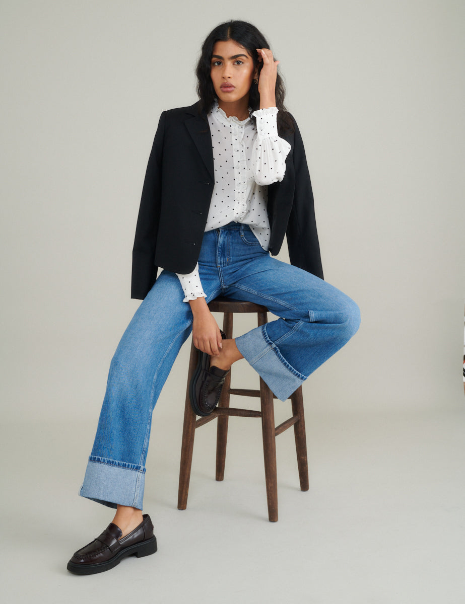 トップス yilon DOT FRILL BLOUSE STAFF BLOG〉Dot frill blouse – YILON