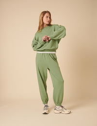 Green Drop Shoulder Sweatshirt