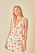 White Tomato Print Frill Top