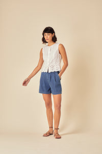 White Broderie Anglaise Top