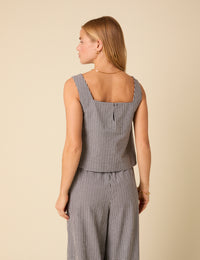 Black Gingham Swing Top