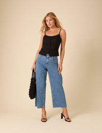 Black Strappy Waistcoat