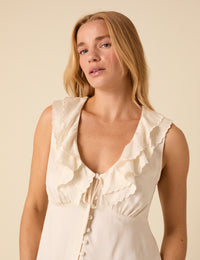 White Frill Top
