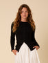 Black Ribbed Waistcoat Top