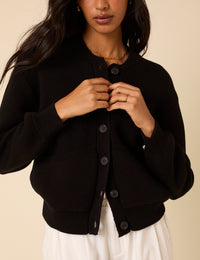 Black Knitted Cardigan