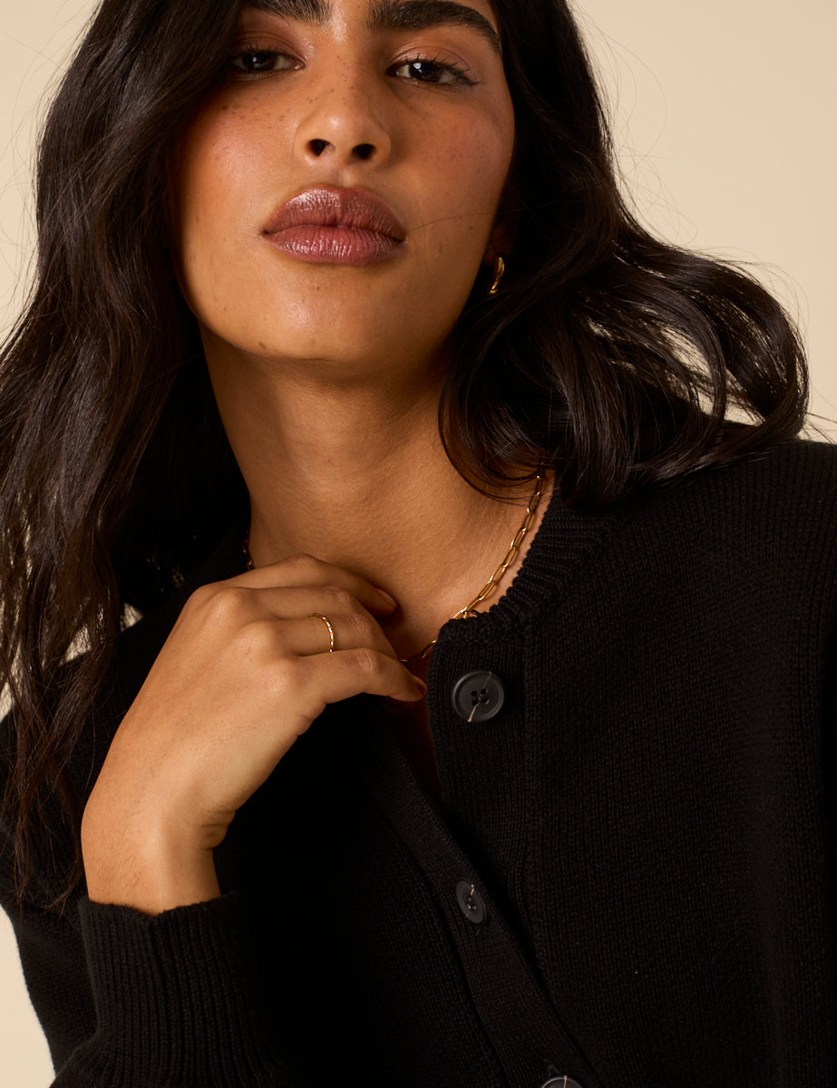 Black Knitted Cardigan