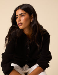 Black Knitted Cardigan