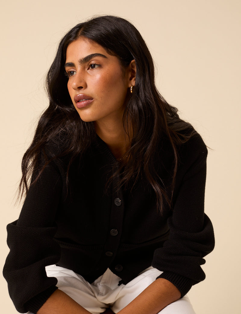 Black Knitted Cardigan