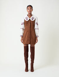 White Floral Embroidered Blouse