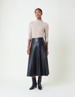 Beige Cashmere Funnel Neck Jumper