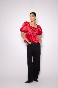 Red Satin Nova Top