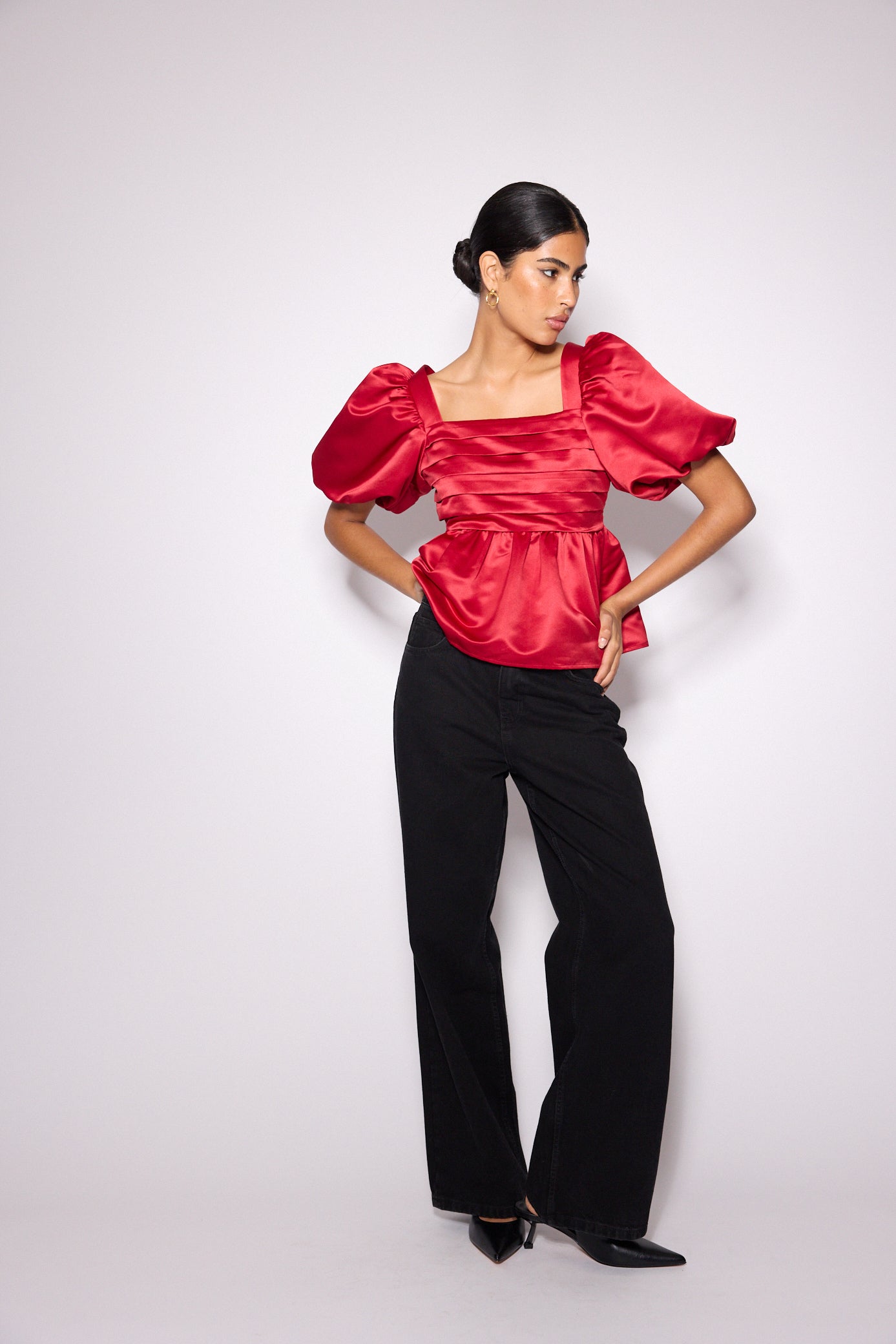 Red Satin Nova Top